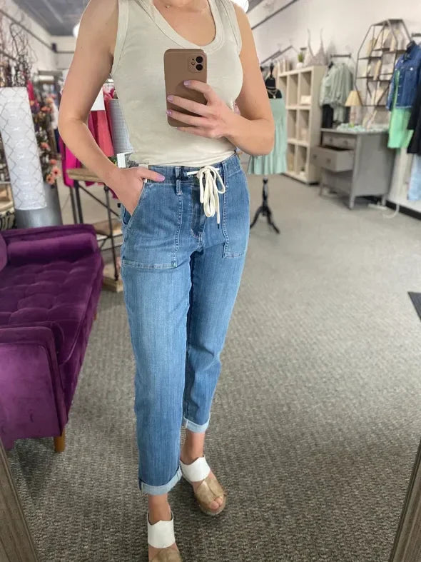 Diana | Denim Joggerbroek